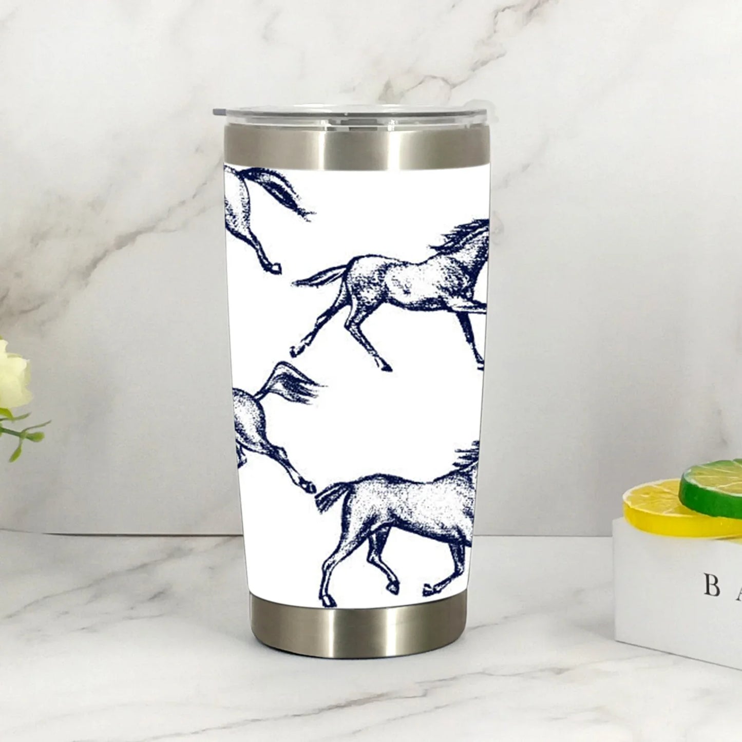 Travel Mug - Horse Print