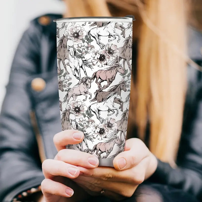 Travel Mug - Horse Print