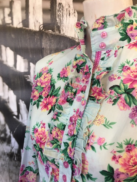 Floral Ruffle Blouse