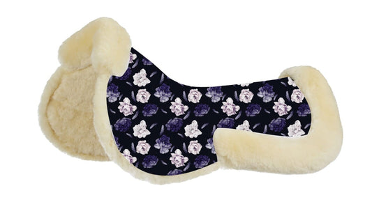 Sheepskin Half Pad - Purple Floral