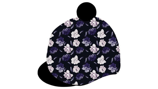 Helmet Cover - Purple Floral