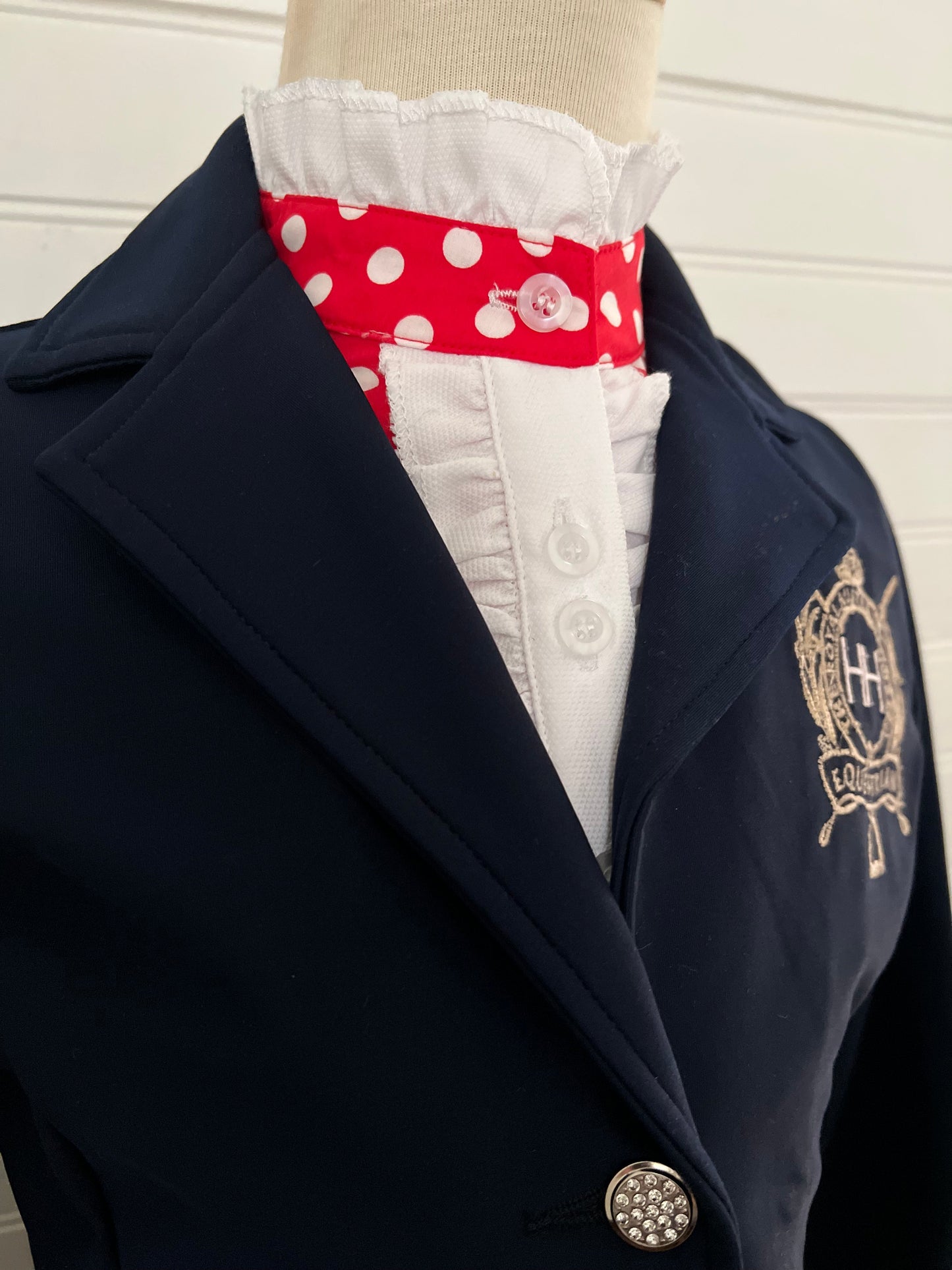 Polka Dot Ruffle Shirt