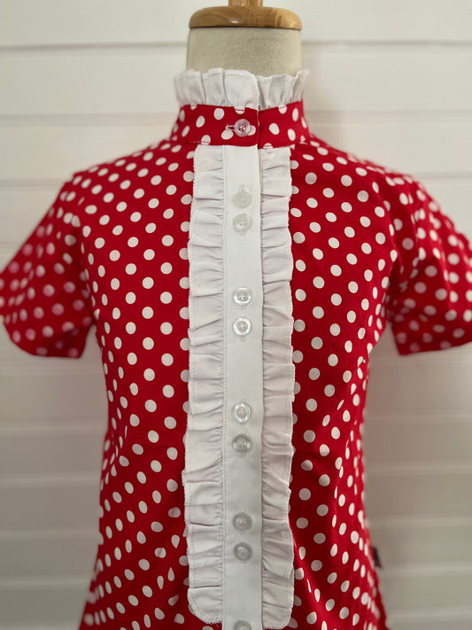 Polka Dot Ruffle Shirt