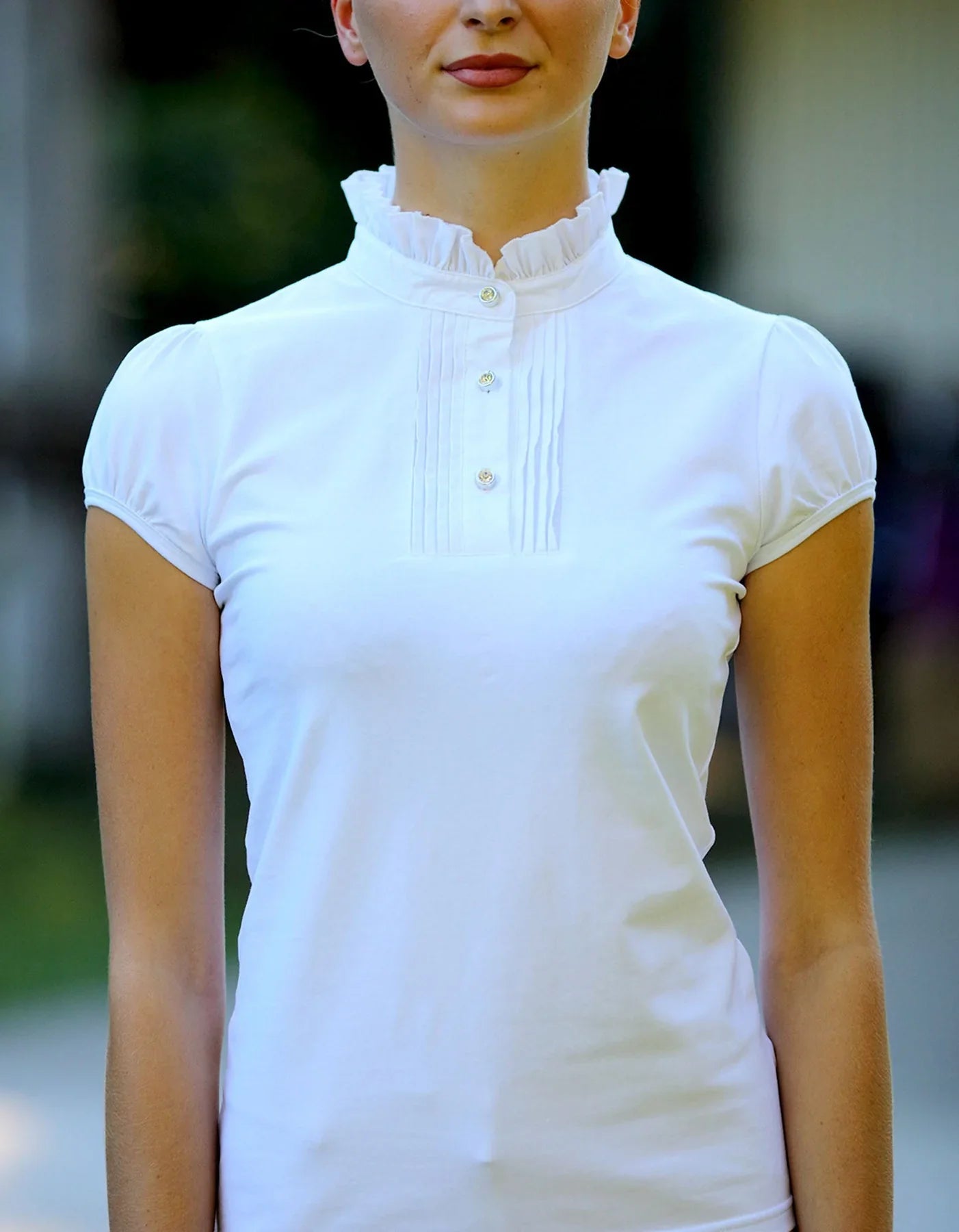 Ruffle neck show shirt - Cara