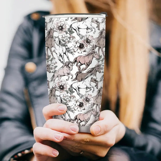 Travel Mug - Horse Print